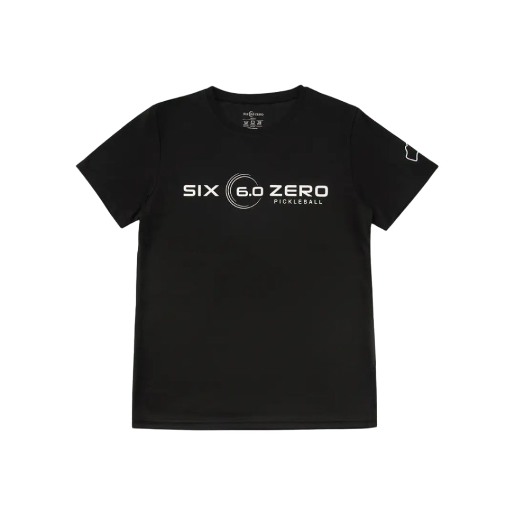 Six Zero GO NEXT LEVEL Pickleball Shirt - Black-The Racquet Shop-Shop Online in UAE, Saudi Arabia, Kuwait, Oman, Bahrain and Qatar