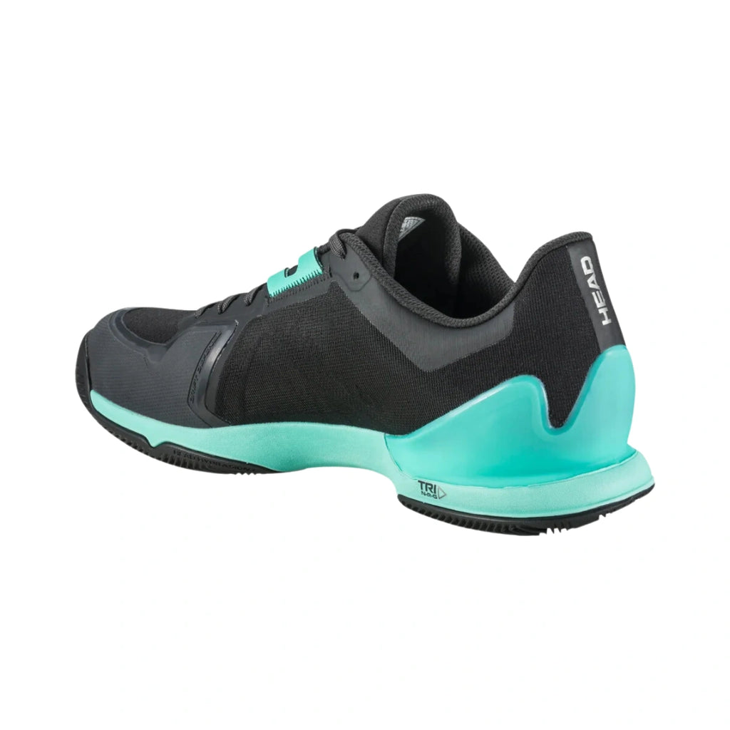 Head Sprint Pro 3.5 Mens Padel Shoes - Black/Teal-The Racquet Shop-Shop Online in UAE, Saudi Arabia, Kuwait, Oman, Bahrain and Qatar