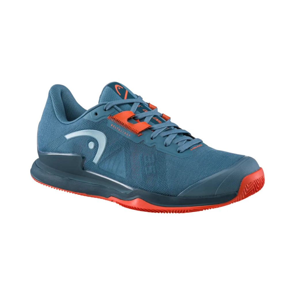 Head Sprint Pro 3.5 Mens Padel Shoes - Blue Stone/Orange-The Racquet Shop-Shop Online in UAE, Saudi Arabia, Kuwait, Oman, Bahrain and Qatar