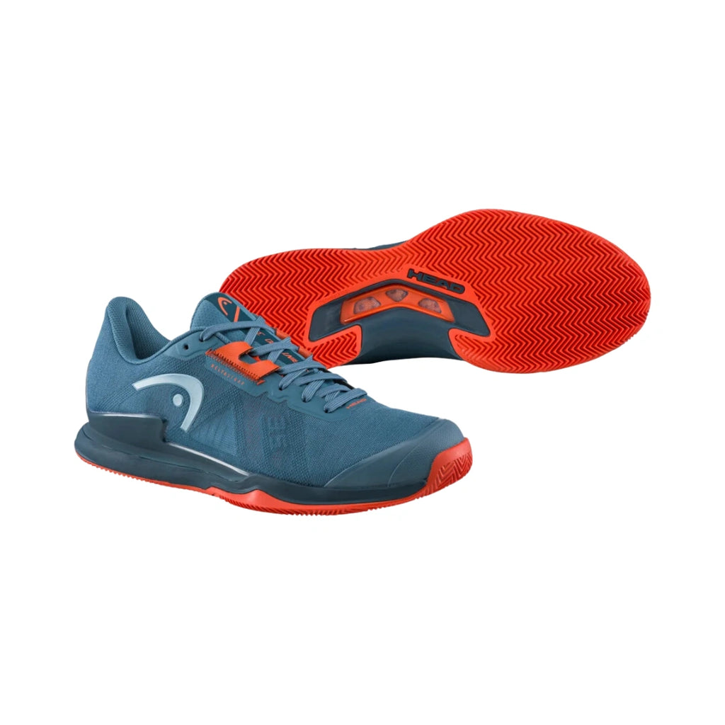 Head Sprint Pro 3.5 Mens Padel Shoes - Blue Stone/Orange-The Racquet Shop-Shop Online in UAE, Saudi Arabia, Kuwait, Oman, Bahrain and Qatar