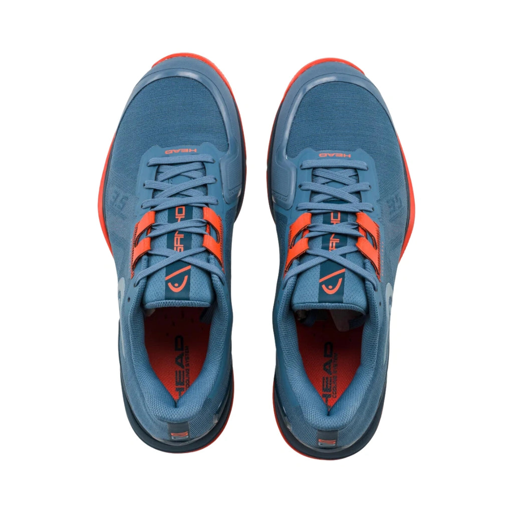 Head Sprint Pro 3.5 Mens Padel Shoes - Blue Stone/Orange-The Racquet Shop-Shop Online in UAE, Saudi Arabia, Kuwait, Oman, Bahrain and Qatar