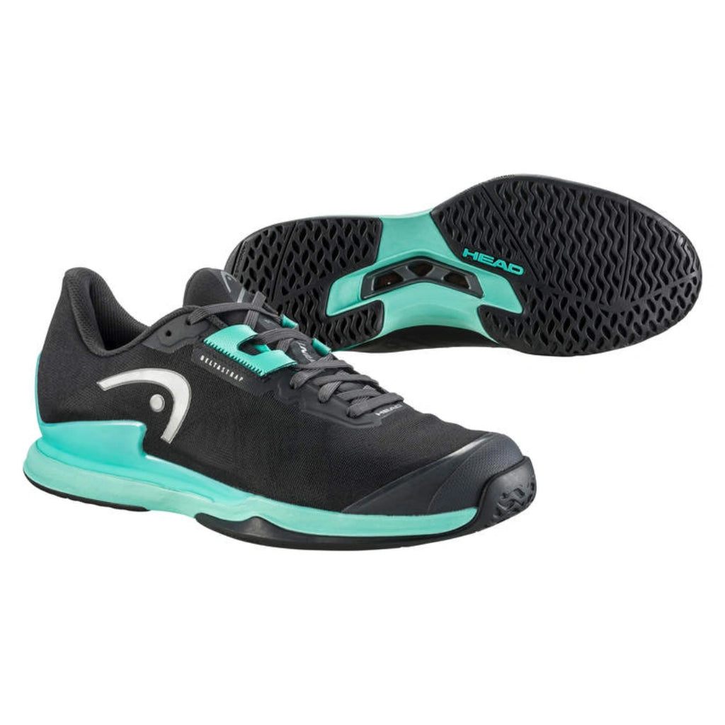 Head Sprint Pro 3.5 Mens Tennis Shoes - Black/Teal-The Racquet Shop-Shop Online in UAE, Saudi Arabia, Kuwait, Oman, Bahrain and Qatar