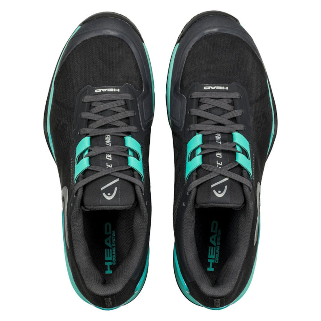 Head Sprint Pro 3.5 Mens Tennis Shoes - Black/Teal-The Racquet Shop-Shop Online in UAE, Saudi Arabia, Kuwait, Oman, Bahrain and Qatar