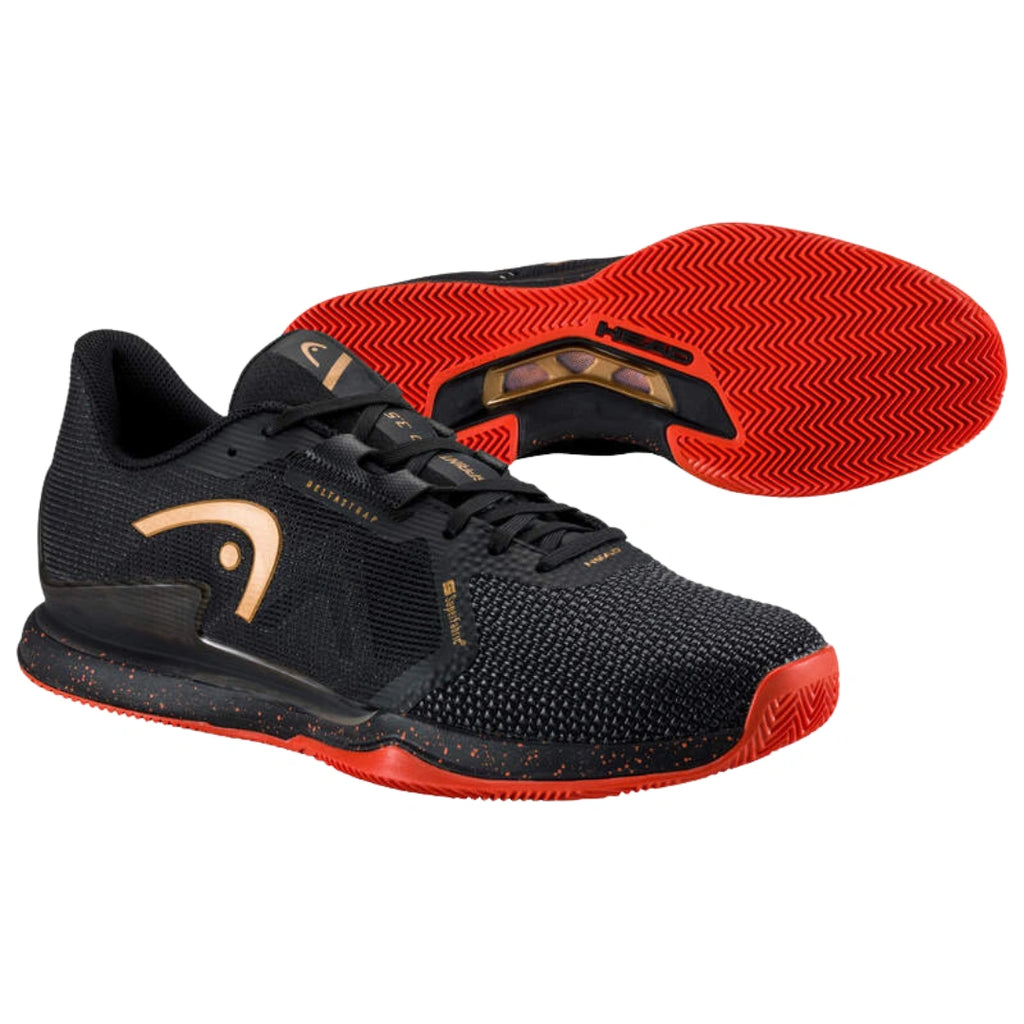 Head Sprint Pro 3.5 SF Mens Padel Shoes - Black/Orange-The Racquet Shop-Shop Online in UAE, Saudi Arabia, Kuwait, Oman, Bahrain and Qatar