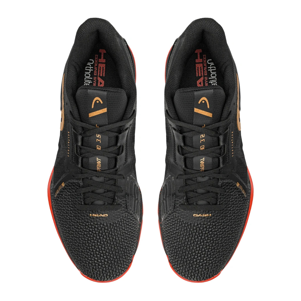 Head Sprint Pro 3.5 SF Mens Padel Shoes - Black/Orange-The Racquet Shop-Shop Online in UAE, Saudi Arabia, Kuwait, Oman, Bahrain and Qatar