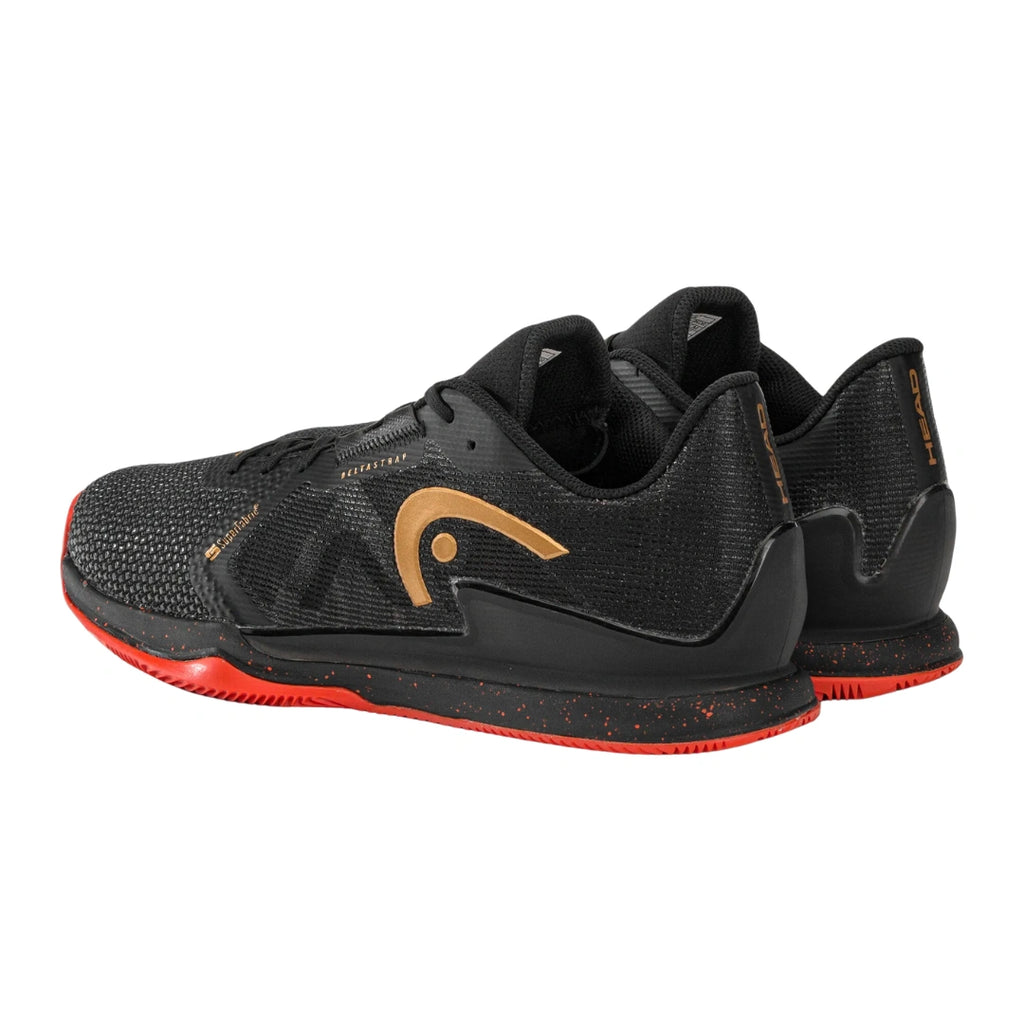 Head Sprint Pro 3.5 SF Mens Padel Shoes - Black/Orange-The Racquet Shop-Shop Online in UAE, Saudi Arabia, Kuwait, Oman, Bahrain and Qatar