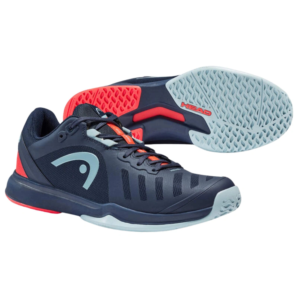 Head Sprint Team 3.0 Mens Tennis Shoes - Dark Blue/Neon Red-The Racquet Shop-Shop Online in UAE, Saudi Arabia, Kuwait, Oman, Bahrain and Qatar