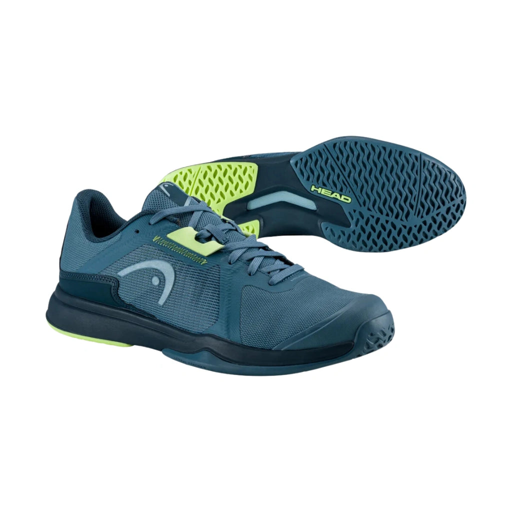 Head Sprint Team 3.5 Mens Tennis Shoes - Blue Stone/Light Green-The Racquet Shop-Shop Online in UAE, Saudi Arabia, Kuwait, Oman, Bahrain and Qatar