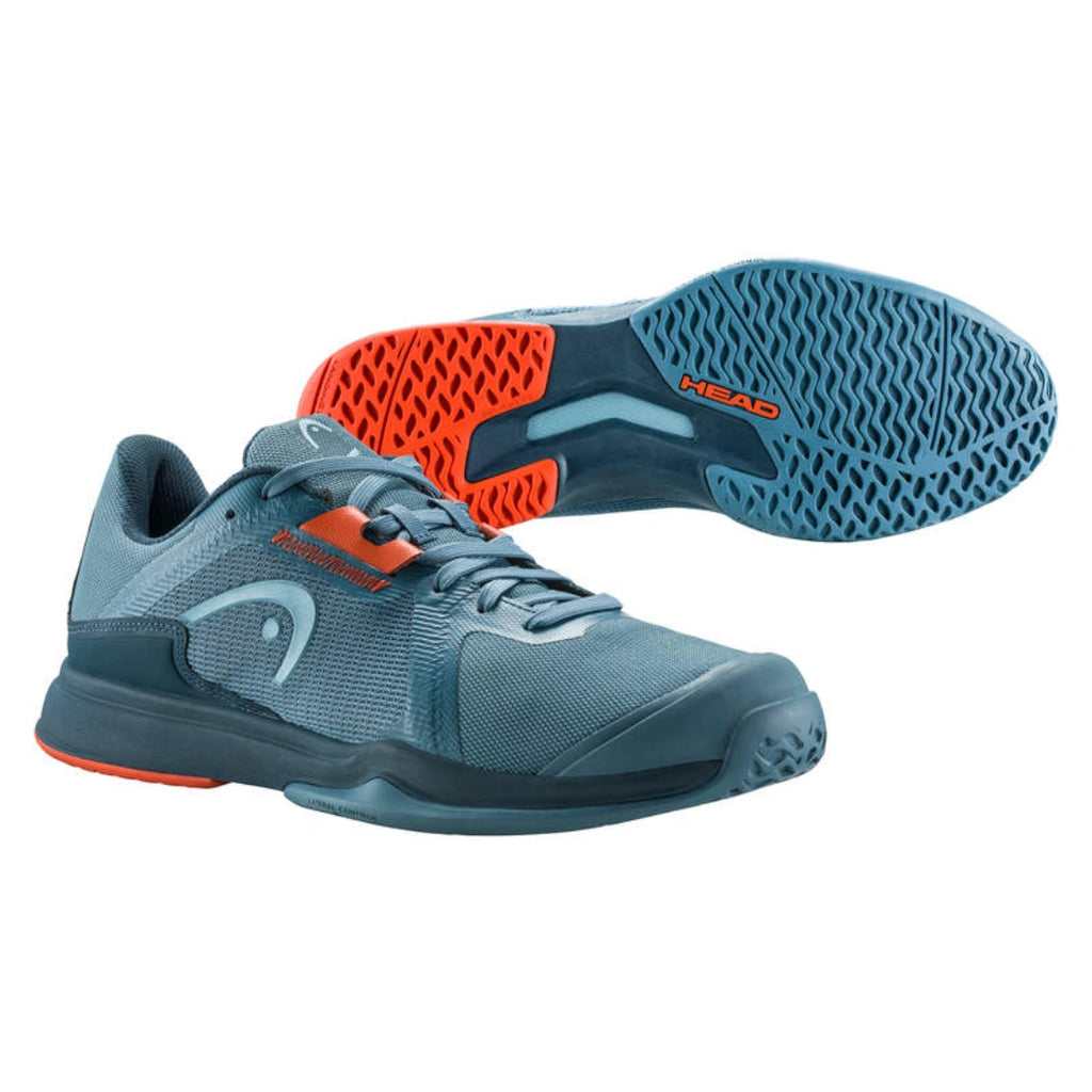 Head Sprint Team 3.5 Mens Tennis Shoes - Blue Stone/Orange-The Racquet Shop-Shop Online in UAE, Saudi Arabia, Kuwait, Oman, Bahrain and Qatar