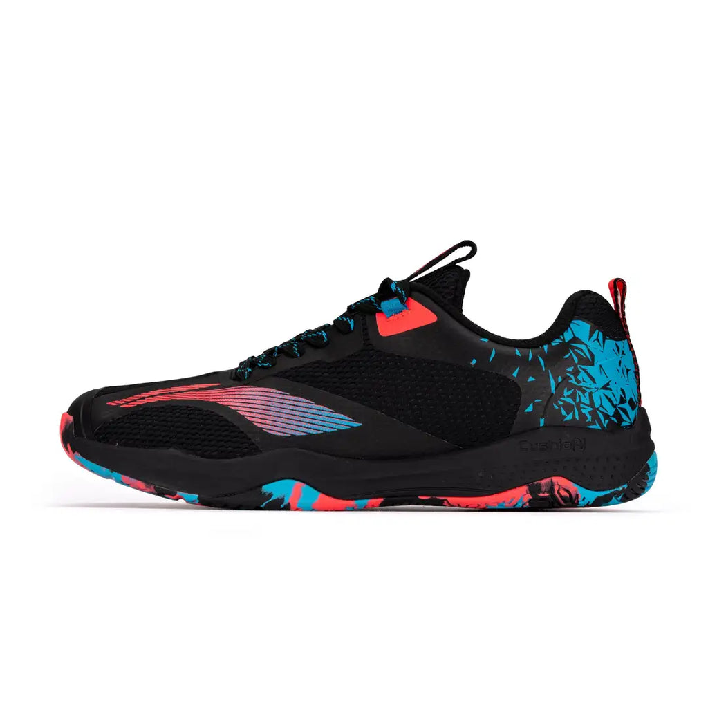 Li-Ning Hypersonic Badminton Shoes - Black/Orange/Blue-The Racquet Shop-Shop Online in UAE, Saudi Arabia, Kuwait, Oman, Bahrain and Qatar