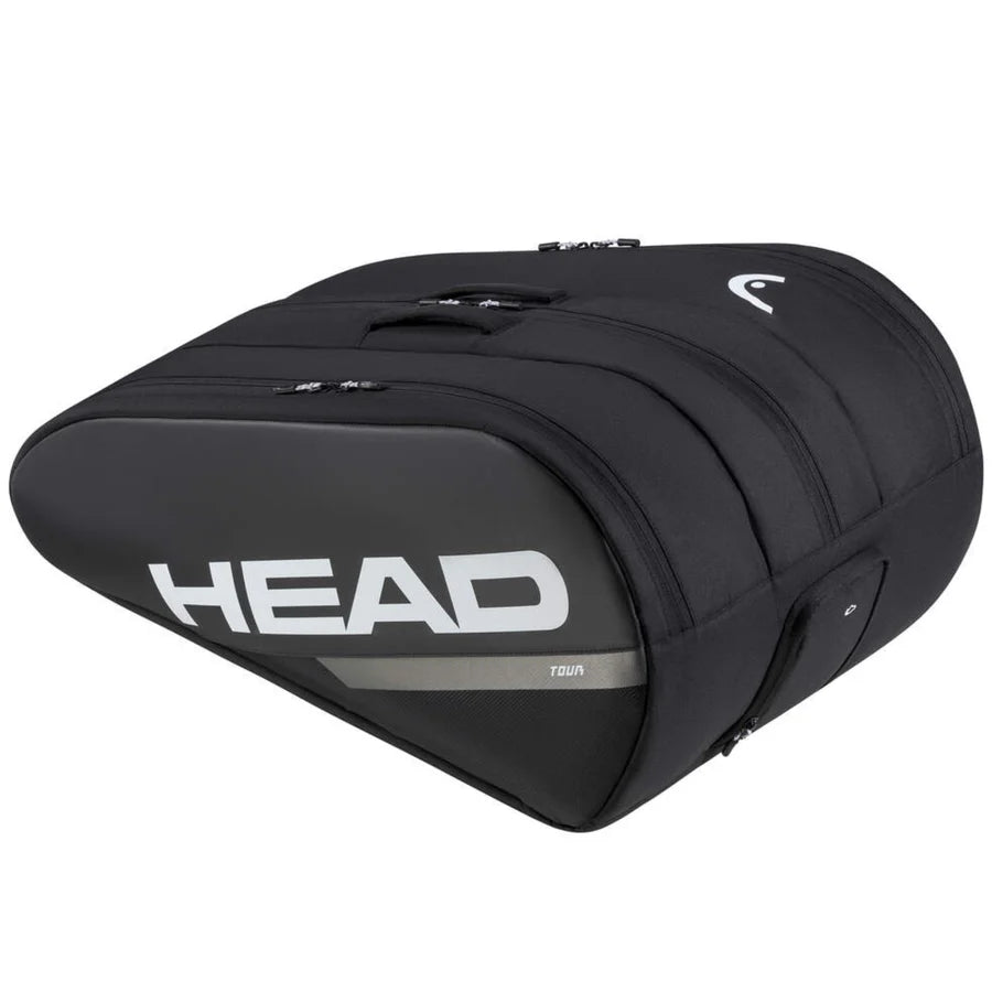 Head Tour Racquet Tennis Bag XL - Black/White-The Racquet Shop-Shop Online in UAE, Saudi Arabia, Kuwait, Oman, Bahrain and Qatar