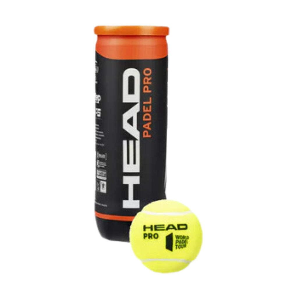 Head Padel Pro Balls (3 Pack)-The Racquet Shop-Shop Online in UAE, Saudi Arabia, Kuwait, Oman, Bahrain and Qatar