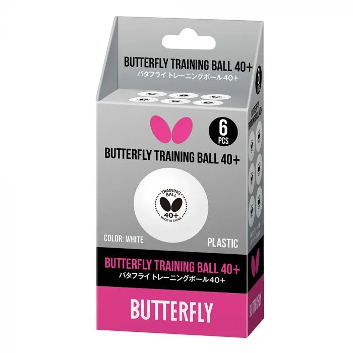 Butterfly Table Tennis Training Ball 40+ (Box of 6)-The Racquet Shop-Shop Online in UAE, Saudi Arabia, Kuwait, Oman, Bahrain and Qatar