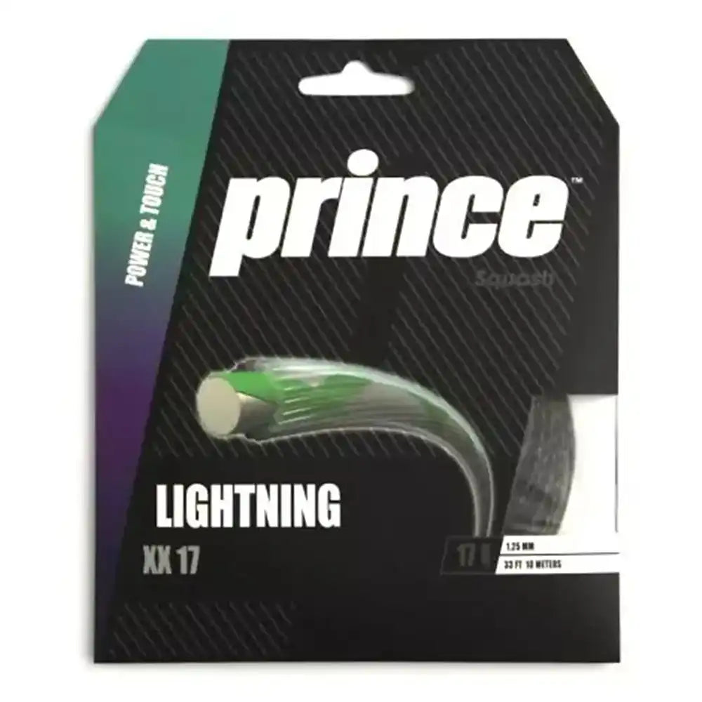 Prince Lightning XX 17 Squash String - Black
