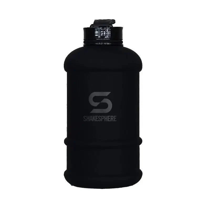 ShakeSphere Hydration Jug 1.3 L - Matte Black / Black Logo-The Racquet Shop-Shop Online in UAE, Saudi Arabia, Kuwait, Oman, Bahrain and Qatar