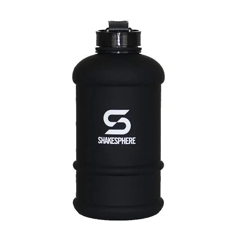 ShakeSphere Hydration Jug 1.3 L - Matte Black / White Logo-The Racquet Shop-Shop Online in UAE, Saudi Arabia, Kuwait, Oman, Bahrain and Qatar