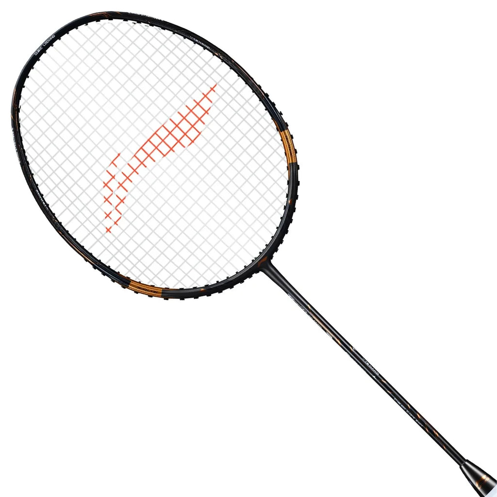 Li-Ning Tectonic 7C Badminton Racquet (Charcoal/Gold)-The Racquet Shop-Shop Online in UAE, Saudi Arabia, Kuwait, Oman, Bahrain and Qatar