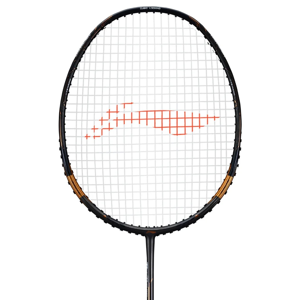 Li-Ning Tectonic 7C Badminton Racquet (Charcoal/Gold)-The Racquet Shop-Shop Online in UAE, Saudi Arabia, Kuwait, Oman, Bahrain and Qatar