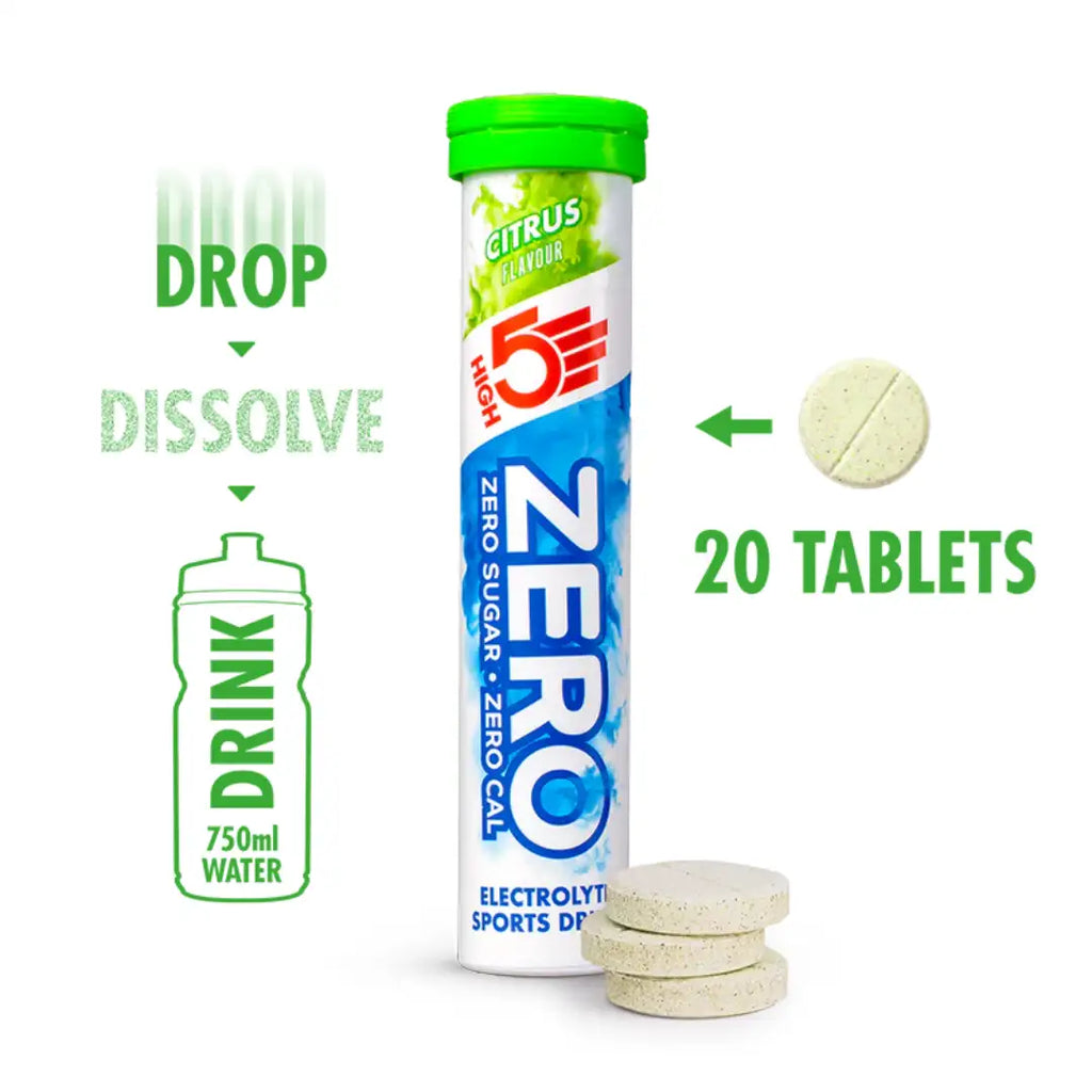 High5 ZERO Electrolyte Drink - Pack of 8-The Racquet Shop-Shop Online in UAE, Saudi Arabia, Kuwait, Oman, Bahrain and Qatar