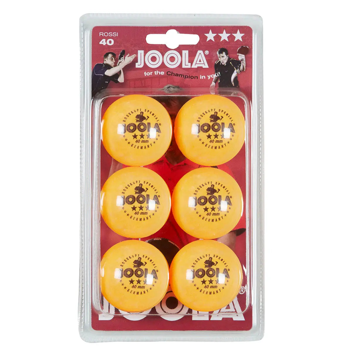 Joola Rossi 3-Star Table Tennis Balls (Pack of 6)-The Racquet Shop-Shop Online in UAE, Saudi Arabia, Kuwait, Oman, Bahrain and Qatar