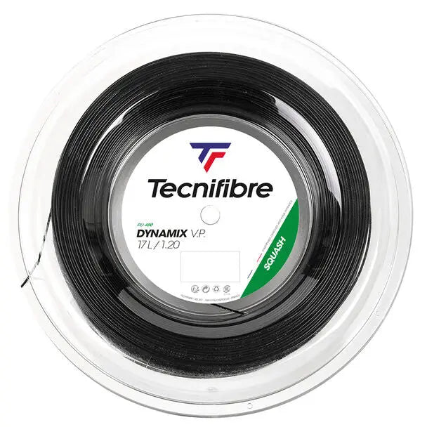 Tecnifibre Reel 200M Dynamix Vp, Black, Squash Strings Tecnifibre