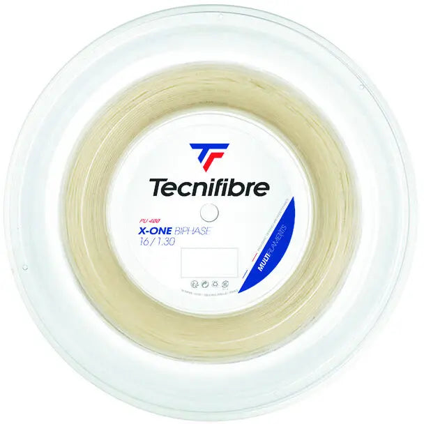 Tecnifibre Reel 200M X-One Biphase, Natural, Tennis Strings Tecnifibre